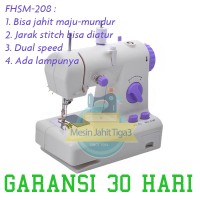 Jual Mesin Jahit Portable, Mesin Jahit Mini, Tipe FHSM-208, BERGARANSI Murah