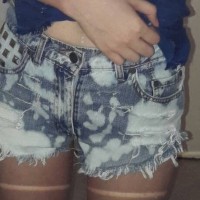 Jual celana pendek ripped jeans ombre studs shortpants hotpants Murah