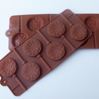 Jual Cetakan silikon coklat es puding silicone permen Lolipop unik 6 pcs Murah
