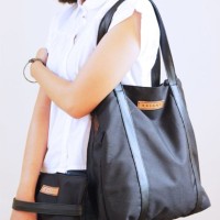 Jual Tas Tote Bag Wanita Murah Wilson Black Tote & Pouch 032 Murah
