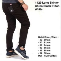 Jual celana panjang chino hitam slimfit pria Murah