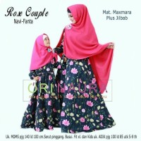 Jual Gamis Rose Couple Ibu dan Anak Original Naura Longdress Maxi Maxmara Murah