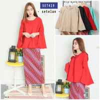 Jual Termurah SET419/stelan kebaya/kebaya kutubaru/baju muslim import/baju Murah