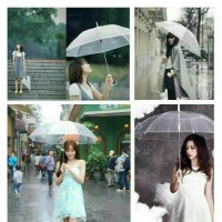 Jual Payung Transparan Bening umbrella transparant Korea Japan Best Quality Murah