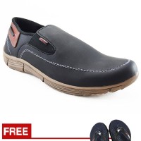 Jual Sepatu Pria Loafers Santai Kampus Dan Kerja Redknot Liftopp Black Murah