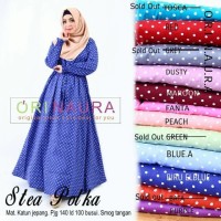Jual Longdress Maxi Katun Jepang Polkadot Stea Polka Ori Naura Murah