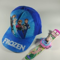 Jual SALE!! Paket Topi + Jam Tangan Frozen Murah