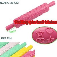 Jual ROLLING PIN FONDANT MOTIF HATI BINTANG EMBOSS CLAY GILING ROL DIY CTM Murah