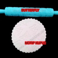 Jual ROLLING PIN FONDANT MOTIF KUPU2 EMBOSS CLAY GILING LOVE DIY PRESS Murah