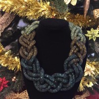 Jual Braided Crystal Necklace - Green Ombre Murah