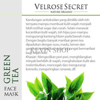 Jual Lulur Wajah BPOM Velrose Secret Nature Organic - GREEN TEA Murah