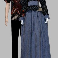 Jual Couple batik sarimbit gamis baju pasangan pesta seragam d1747 Murah