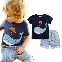 Jual St dolphin salur SL setelan anak lakilaki spandex salur Murah