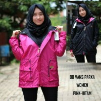 Jual OP3832 Jaket Bolak Balik Vans Parka Woman Pink Hitam KODE Bimb4309 Murah