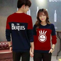 Jual Outwear Couple Sweater Beatles Maroon Murah