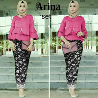Jual Arina Fanta Rok Putih Fashion Muslim Setelan Kebaya Muslim Murah