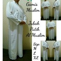 Jual Baju Muslim Gamis Pria Jubah Putih AL-MUSLIM Murah