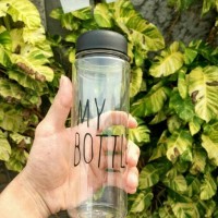 Jual MY BOTTLE / botol bening + Pouch & Bubble Wrap Murah