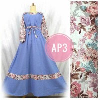 Jual denim bunga peach Murah