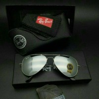 Jual Kacamata Sunglass Aviator Pria Wanita Silver Murah