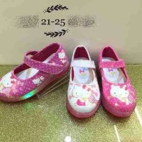 Jual Sepatu LED Hello Kitty Purple Sepatu HK Led21-25 Limited Murah