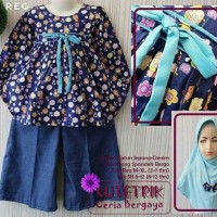 Jual Setelan Muslim Cutetrik Setelan Kulot Anak Katun Jepang Murah Murah