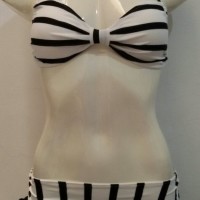 Jual BIKINI PANTAI STRIPE HITAM PUTIH (BK.3306) Murah