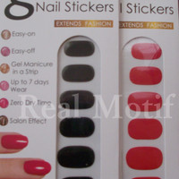 Jual 3D Nail art - Gel nail stickers nail polish stickers for natural nails Murah