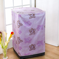 Jual Cover Mesin Cuci BUNGA UNGU Bahan satin tebal, anti air, anti panas Murah