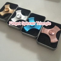 Jual fidget spinner stainless 3Side Twist / SEGITIGA Triangle hand spinner Murah