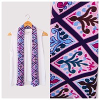 Jual Scarf Syal Chiffon Crepe Persegi Panjang Motif Bohemian Paisley Murah
