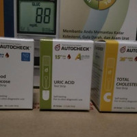 Jual Paket Strip Autocheck Gula / Asam Urat / Kolesterol Murah