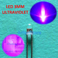 Jual 3mm UV LED Ultraviolet Lampu Cahaya Ultra Violet Purple Deteksi Uang Murah