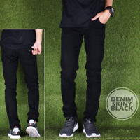 Jual Celana Panjang Cowok Denim Skinny Black Premium Murah