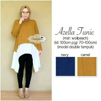 Jual Baju Panjang Wanita/Midi Dress/Blouse/Shirt/Azella Tunik Murah