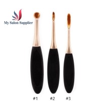 Jual Kuas Make Up Brush Oval Emas Hitam Murah
