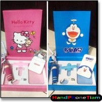 Jual POWERBANK GIFT SET KADO HELLOKITTY HK DORAEMON TONGSIS Diskon Murah