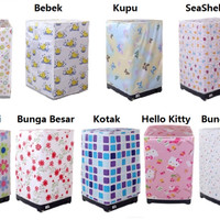 Jual Murah ! Sarung Cover Mesin Cuci FLOWER Tutup Washing Machine Anti Air Murah