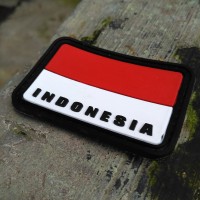 Jual rubber patch brevet perekat bendera indonesia merah putih Murah