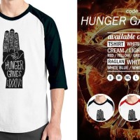 Jual Kaos Raglan Hunger Games 1- Tshirt Oblong - Grosir Baju Distro Ordinal Murah