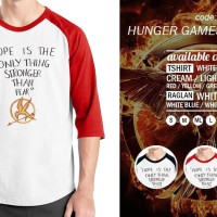 Jual Kaos Raglan Hunger Games Quote 02 - Tshirt Oblong - Grosir Baju Distro Murah