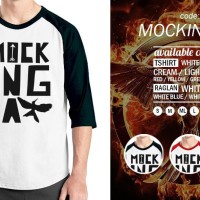 Jual Kaos Raglan Hunger Games Mockingjay-Tshirt Oblong - Grosir Baju Distro Murah