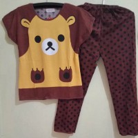 Jual STRK20 - Setelan CP Rilakuma Brown Dot Murah