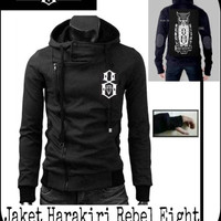 Jual Jaket Distro Murah Harakiri Rebel eight Owl black Murah