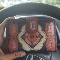 Jual Dompet fossil short wallet ruby flower Murah