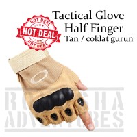 Jual TACTICAL GLOVE SARUNG TANGAN HALF FINGER AIRSOFT MOTOR OUTDOOR TAN Murah