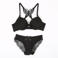 Jual Sexy Push Up Bra Wanita 36 80 B dengan Celana Dalam Black Murah