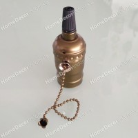 Fitting Lampu Gantung Edison Tarikan Rantai On Off Industrial Coklat