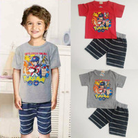 Jual PROMO Setelan Baju Anak Cowok Golden Boy Pokemon Go (2-7 tahun) Murah