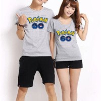 Jual HV5945 6 warna Kaos Couple POKEMON GO LOGO KODE BIS5999 Murah